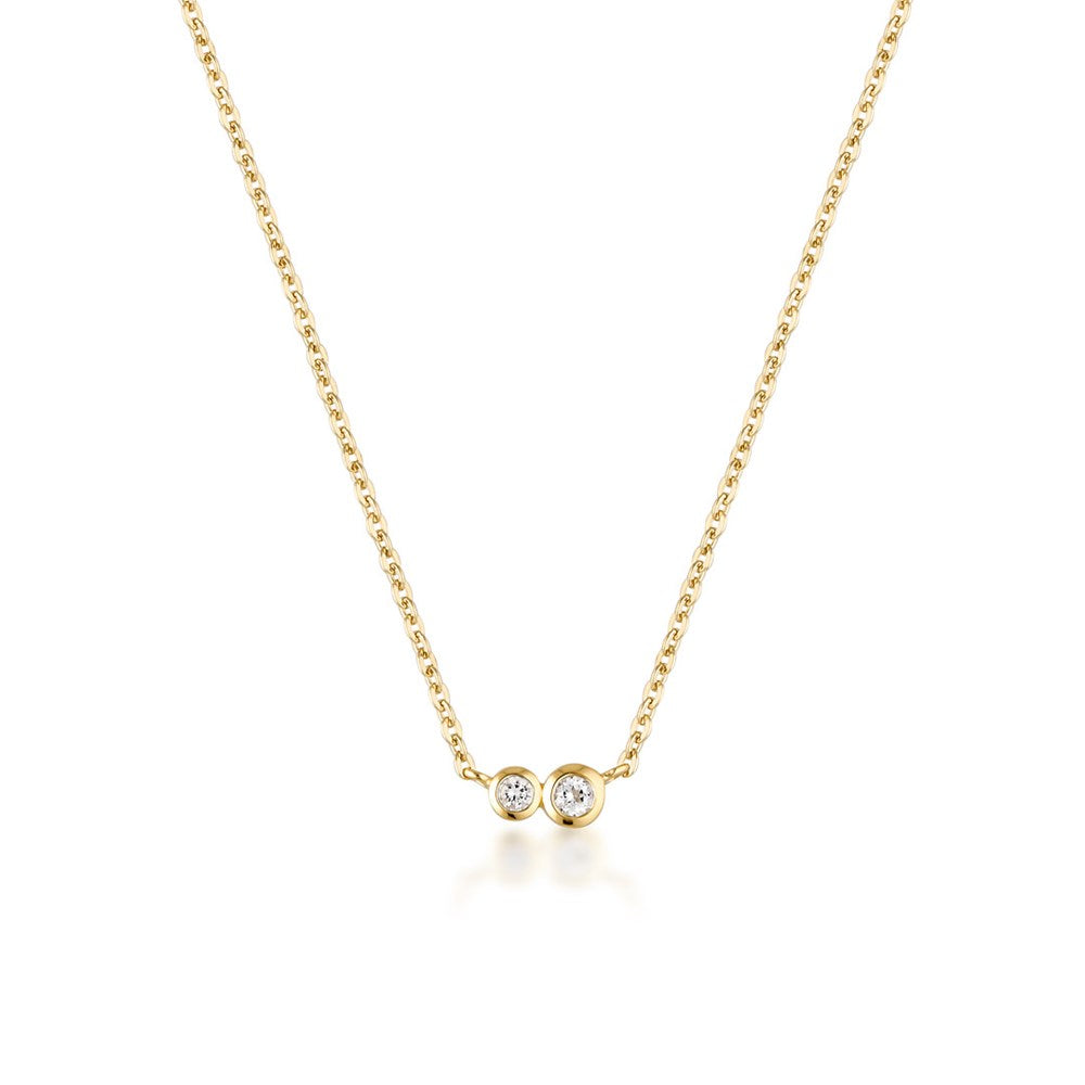 Duo Necklace - White Topaz