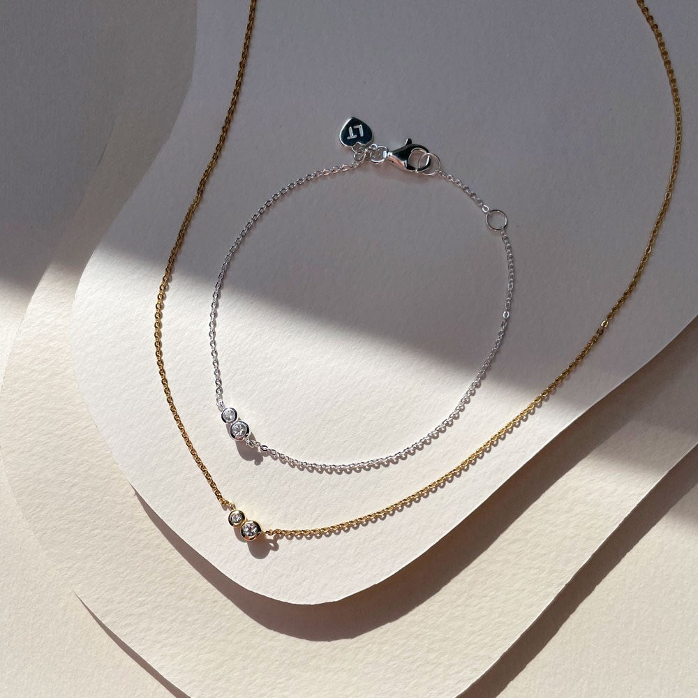 Duo Bracelet - White Topaz