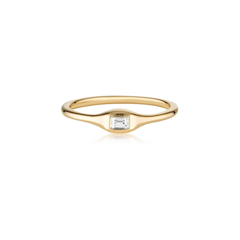 Form Baguette Ring - White Topaz