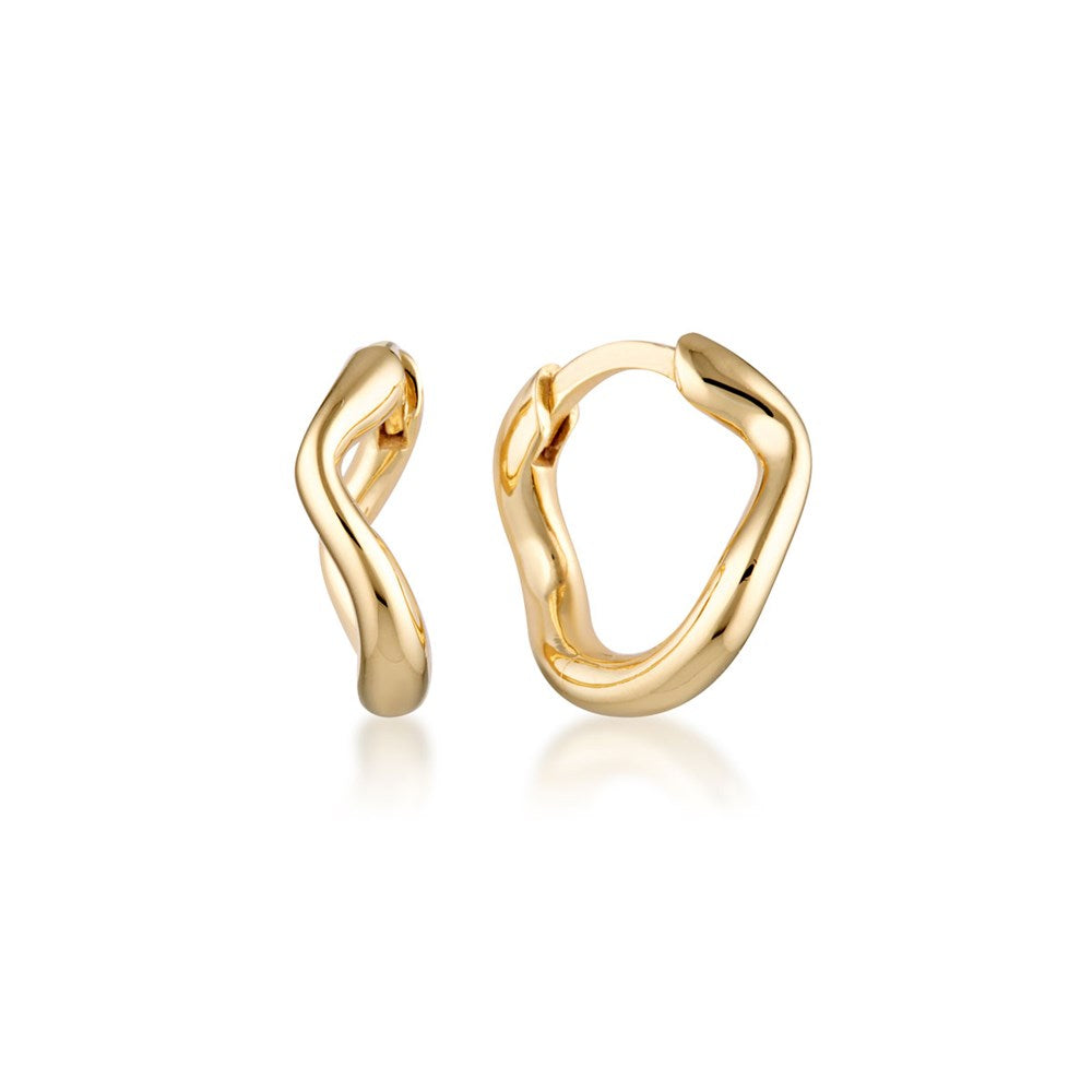 Mini Cascade Huggie Earrings