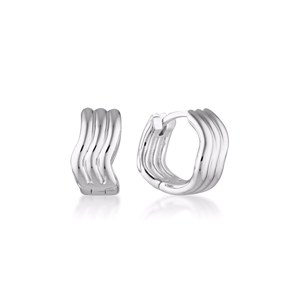 Ripple Huggie Earrings