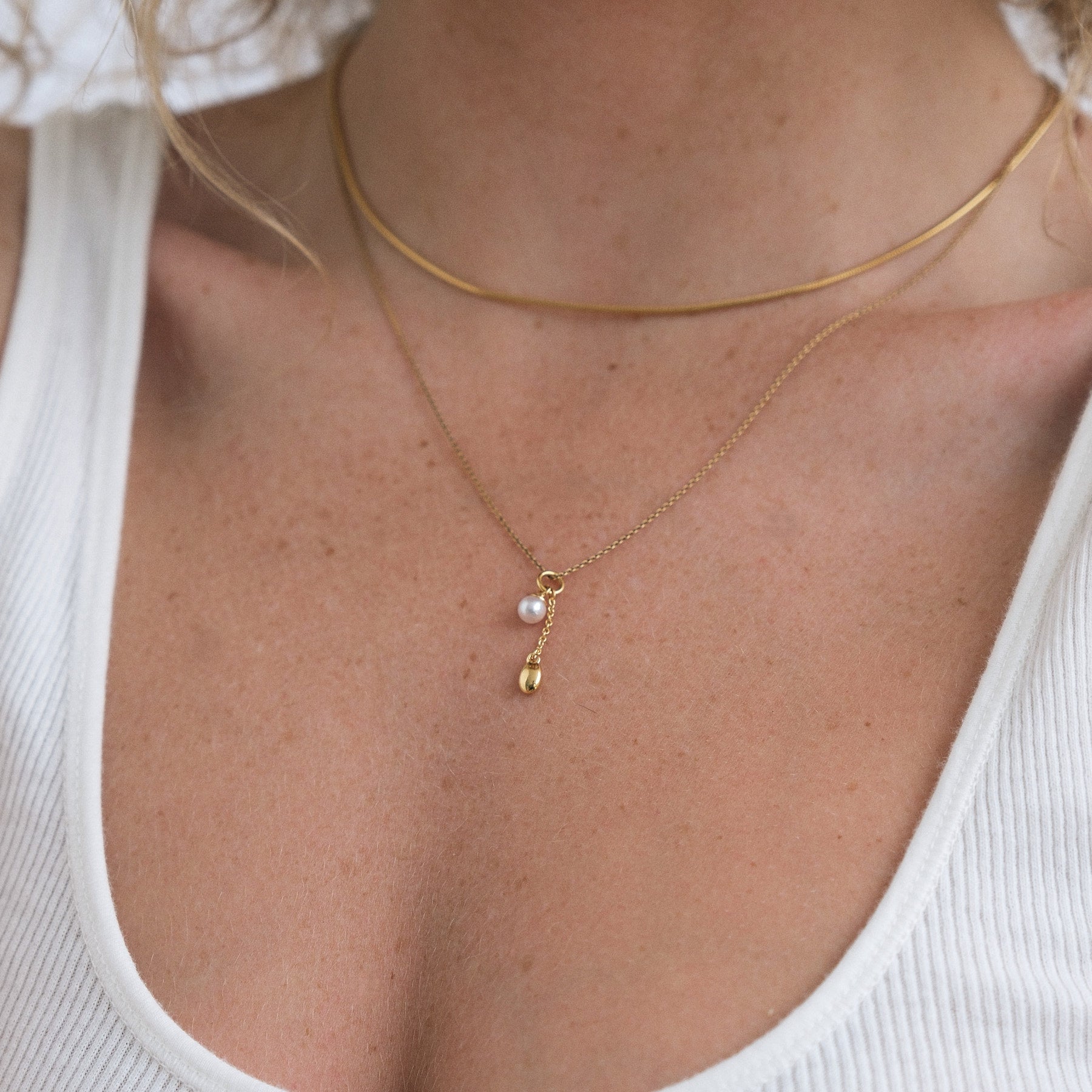 Lou Pearl Charm Necklace