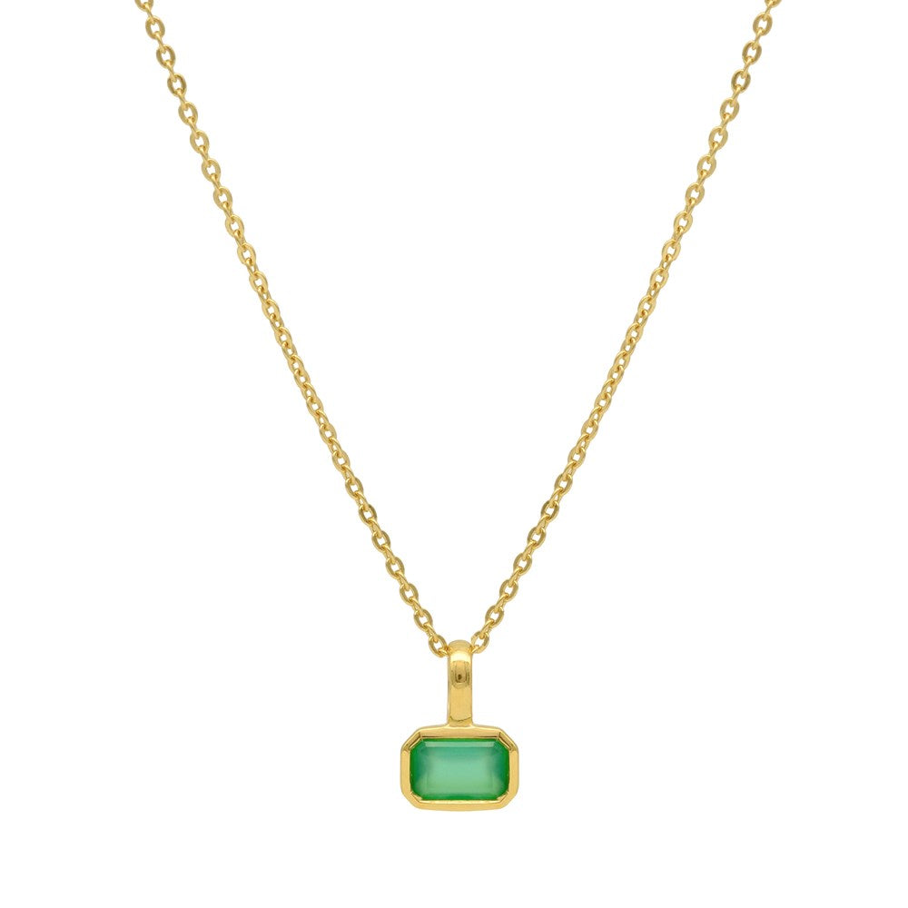 Gemme Necklace - Green Onyx