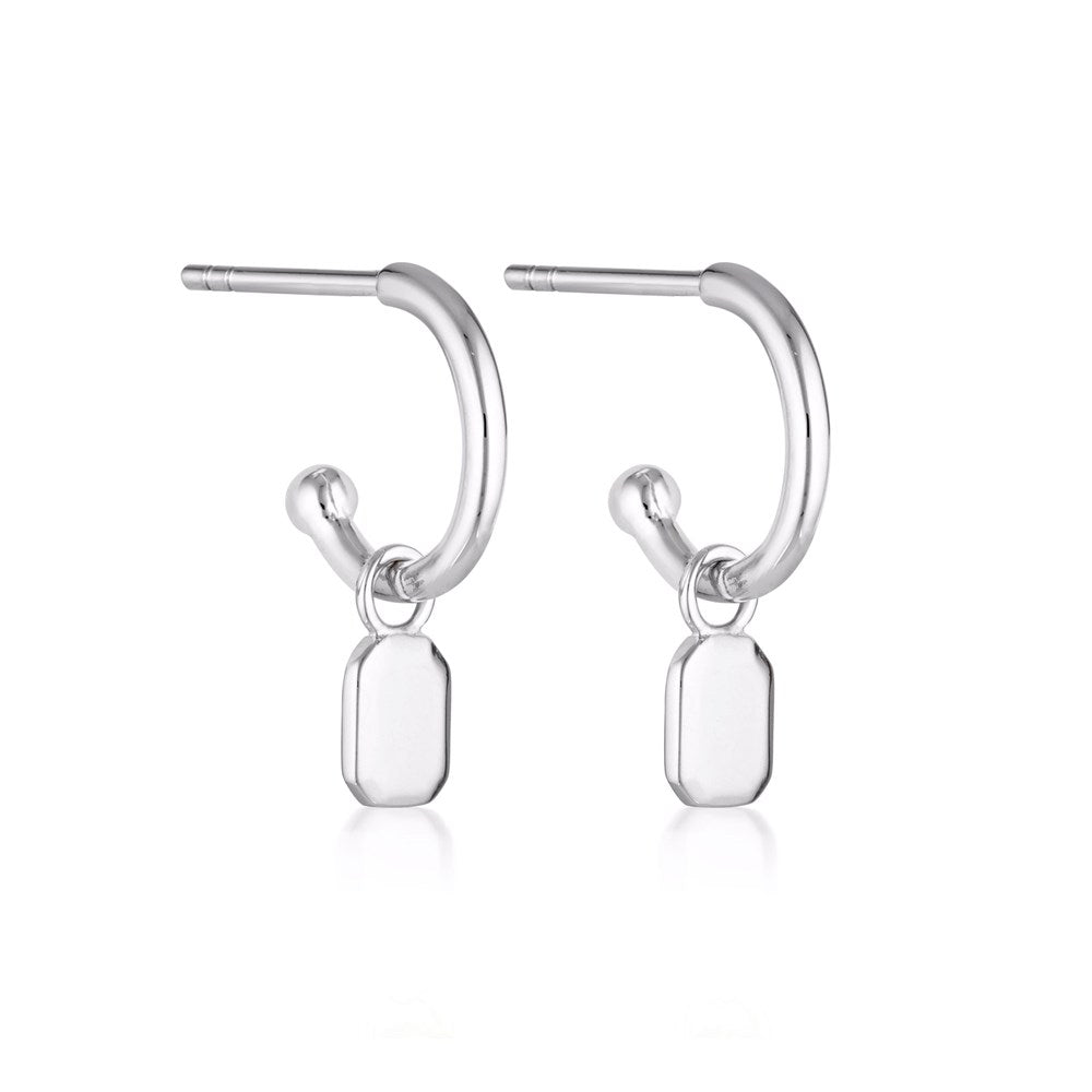 Tate Charm Hoop Earrings