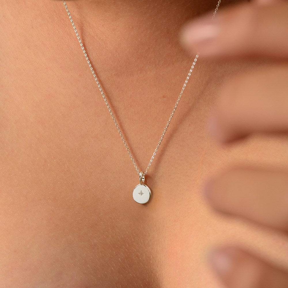 Sana Fine Necklace - Lab-Grown White Sapphire