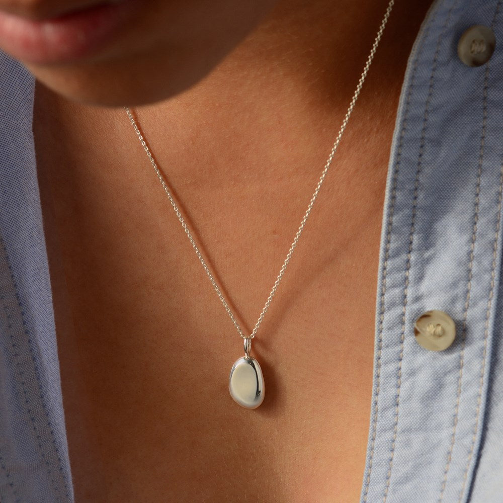 Alga Locket Necklace - Cable Chain