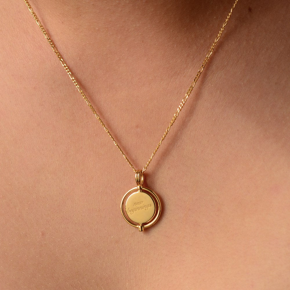 New Beginnings Amulet Necklace - Figaro Chain
