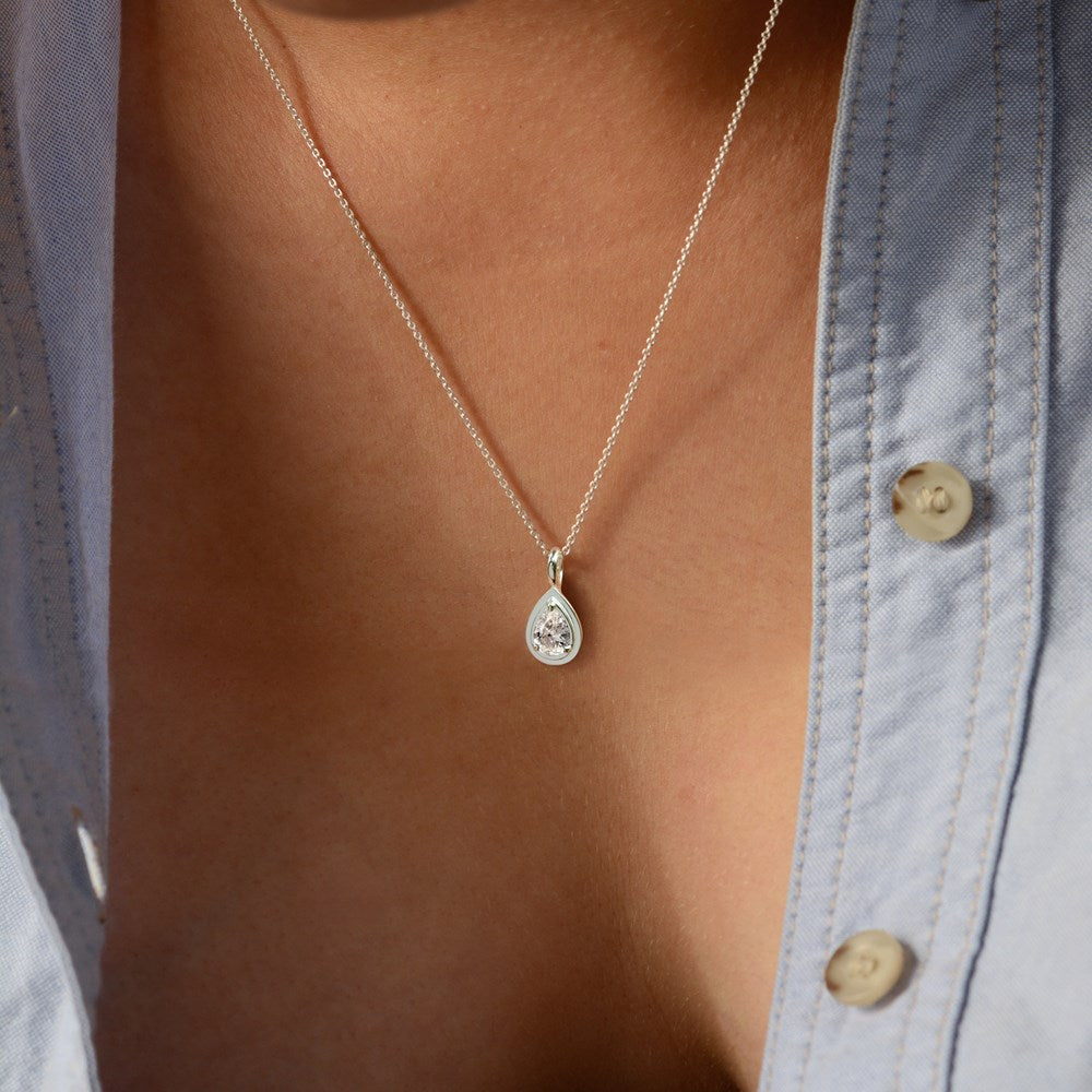 Reverie Cable Necklace - Lab-Grown White Sapphire