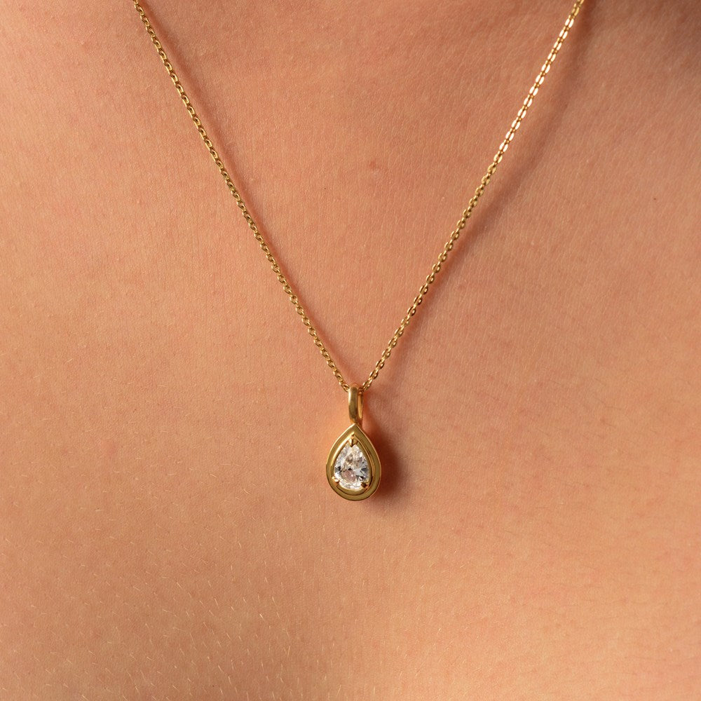 Reverie Cable Necklace - Lab-Grown White Sapphire