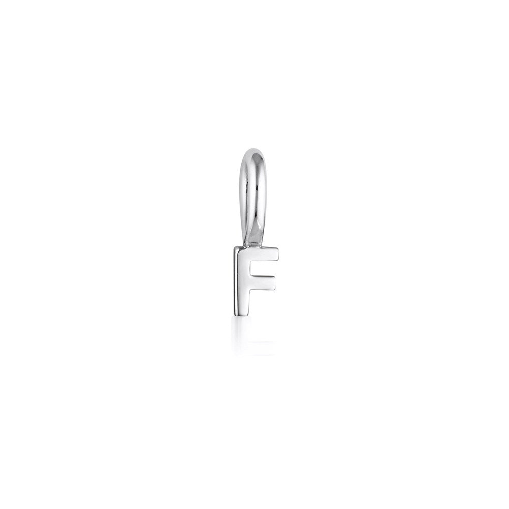 Tiny Letter Charm - Sterling Silver