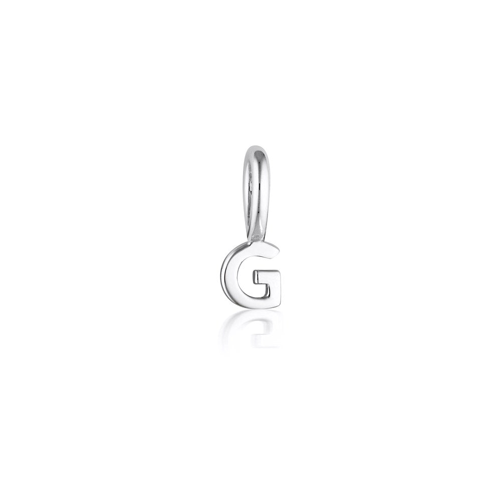 Tiny Letter Charm - Sterling Silver