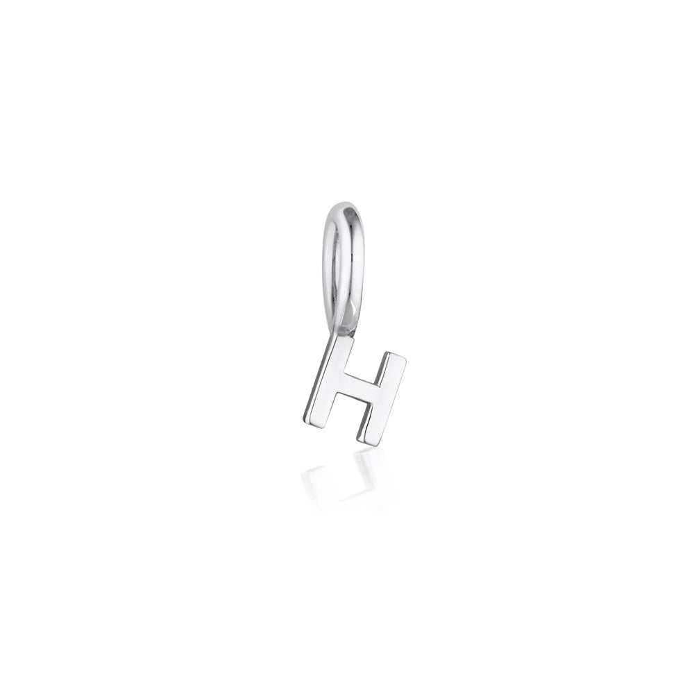 Tiny Letter Charm - Sterling Silver