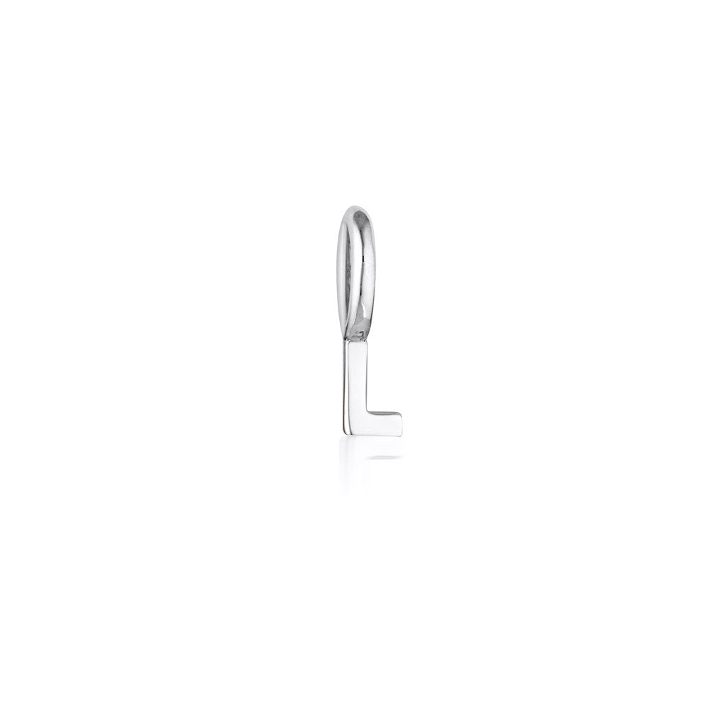 Tiny Letter Charm - Sterling Silver