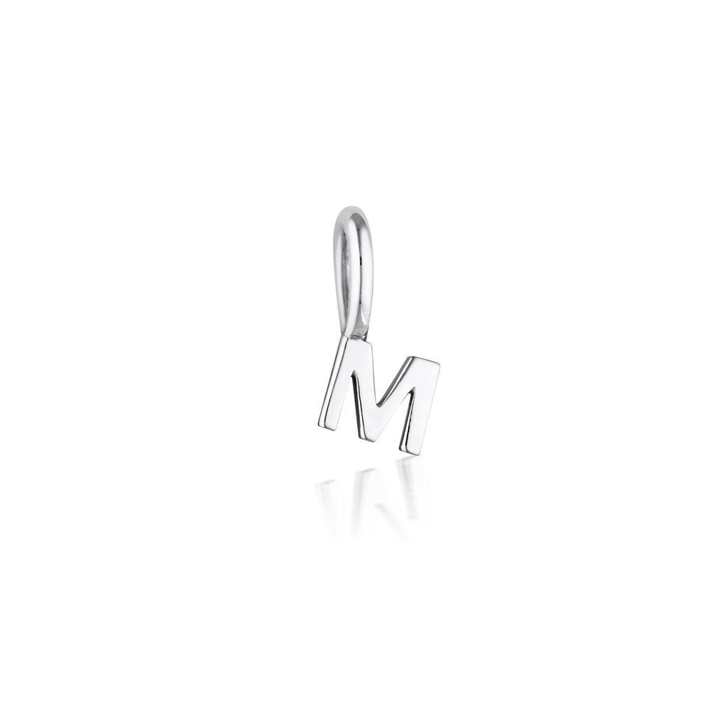 Tiny Letter Charm - Sterling Silver