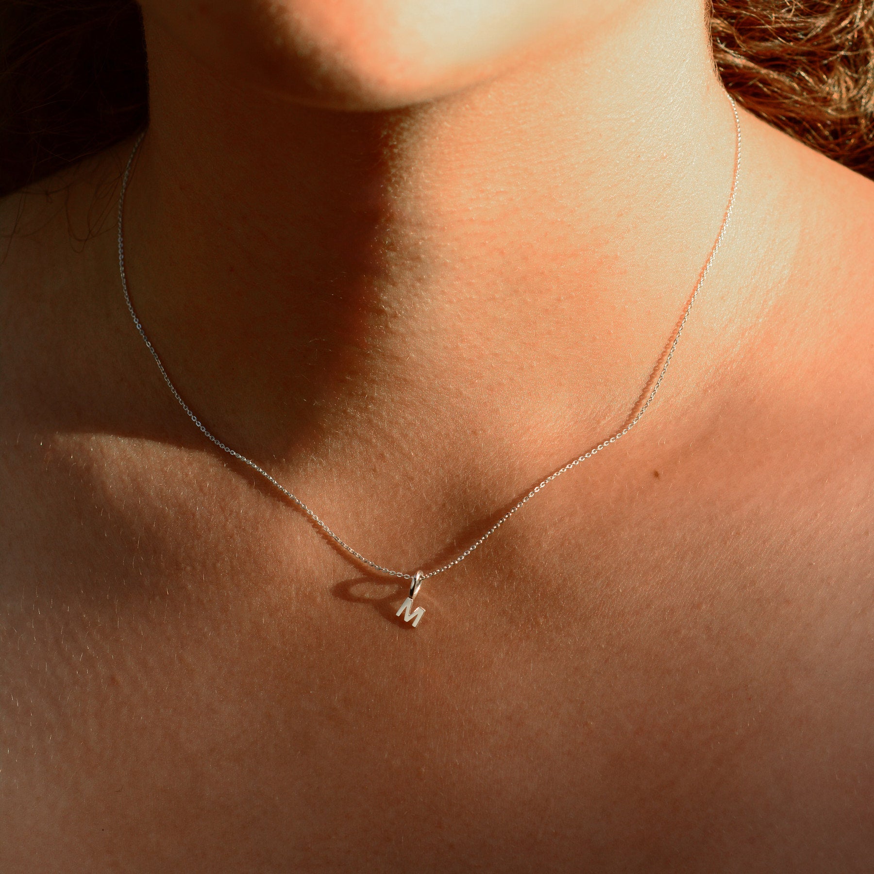 Tiny Letter Charm - Sterling Silver