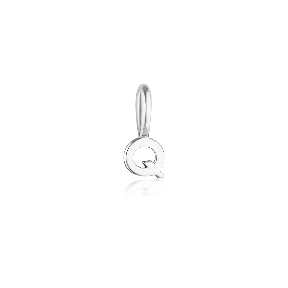 Tiny Letter Charm - Sterling Silver