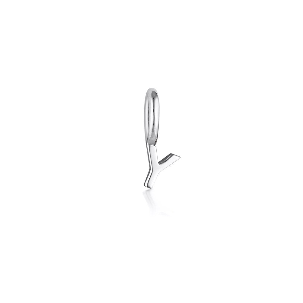 Tiny Letter Charm - Sterling Silver