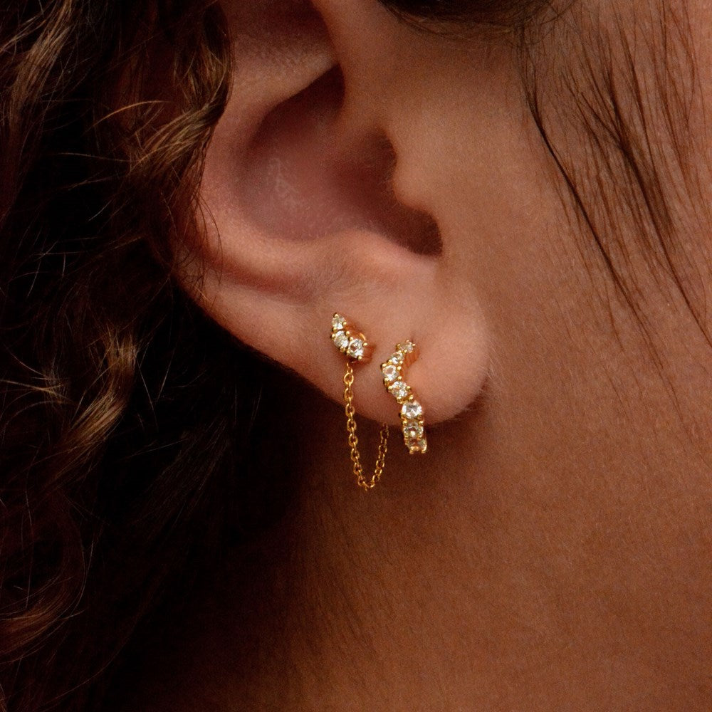 Ebb Huggie - Lab Grown Sapphire