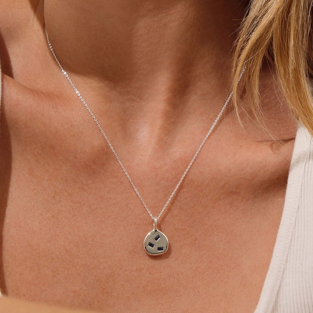 Cascade Pendant - Created Sapphire