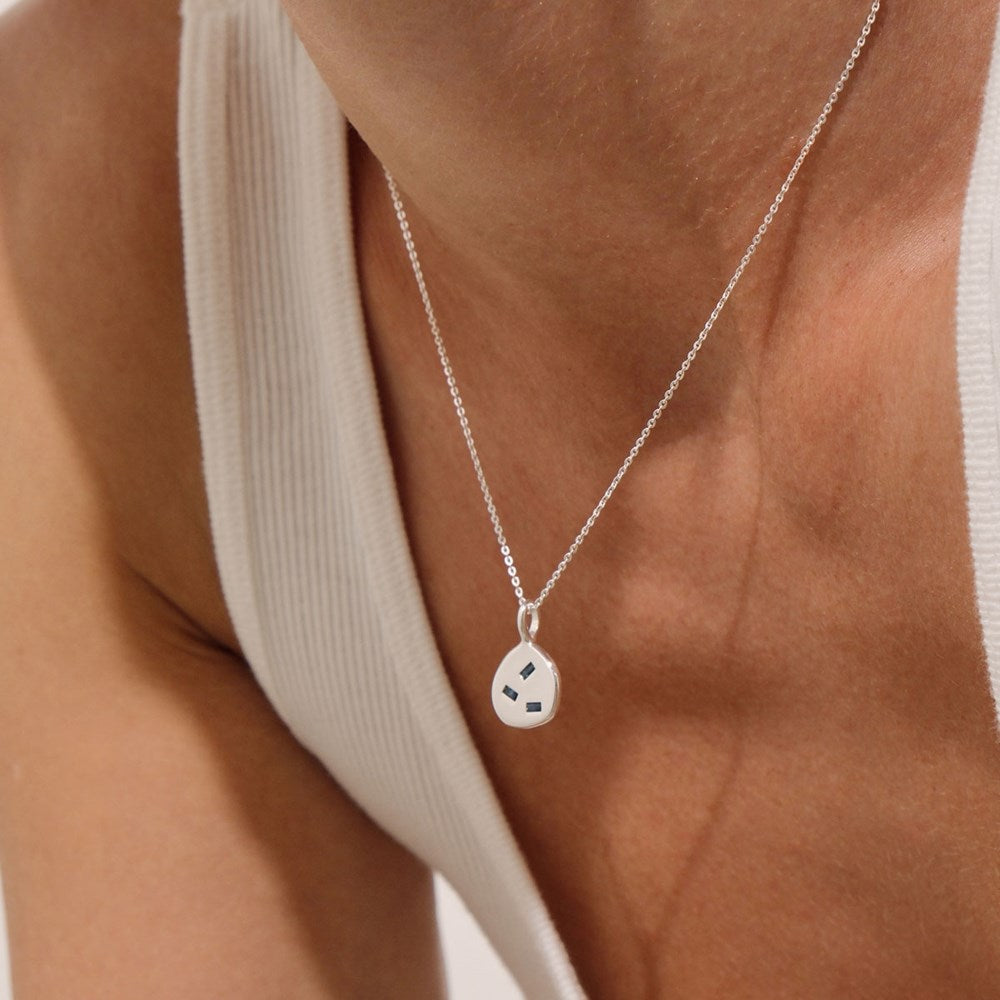 Cascade Necklace - Created Sapphire