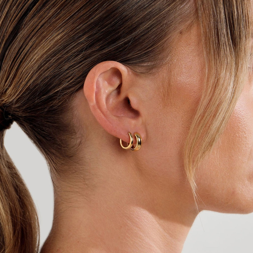 Classic & Solar Huggie Earrings Bundle