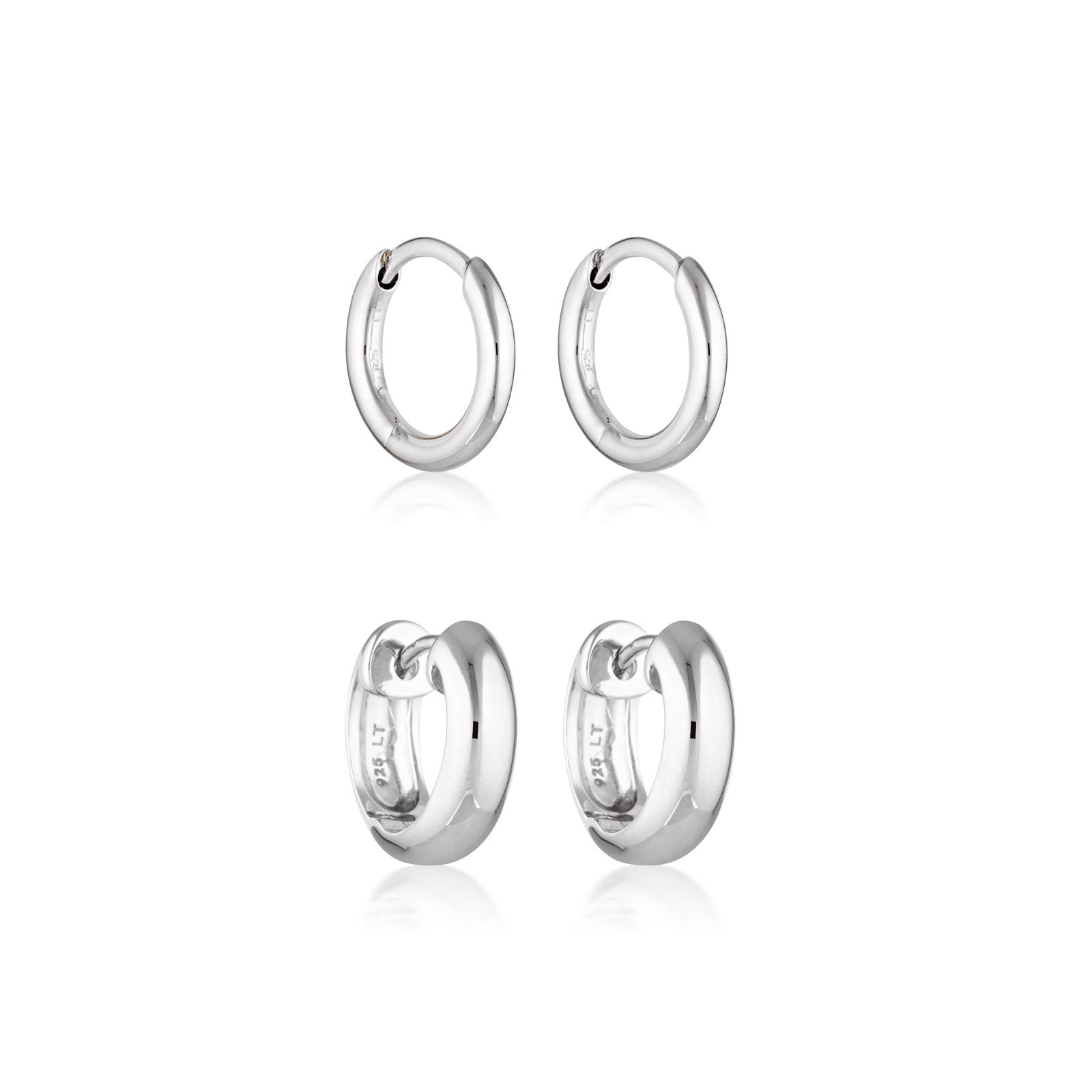 Classic & Solar Huggie Earrings Bundle
