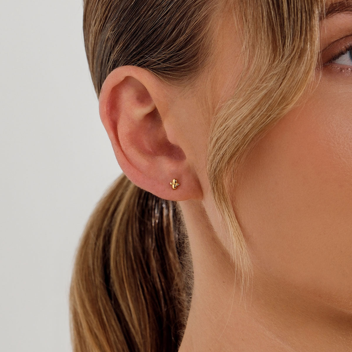 Cluster Stud Earrings - 9k