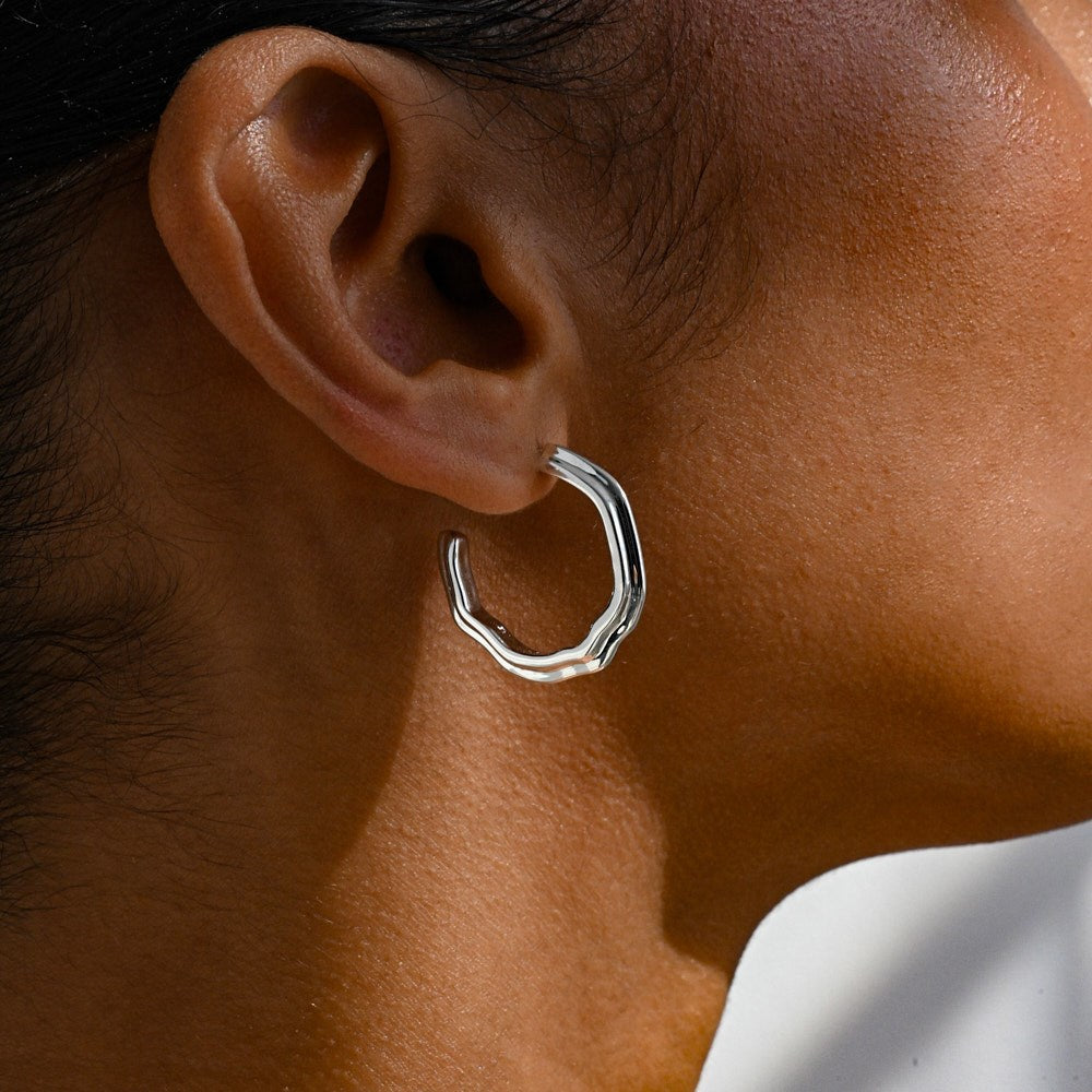 Contour Hoop Earrings