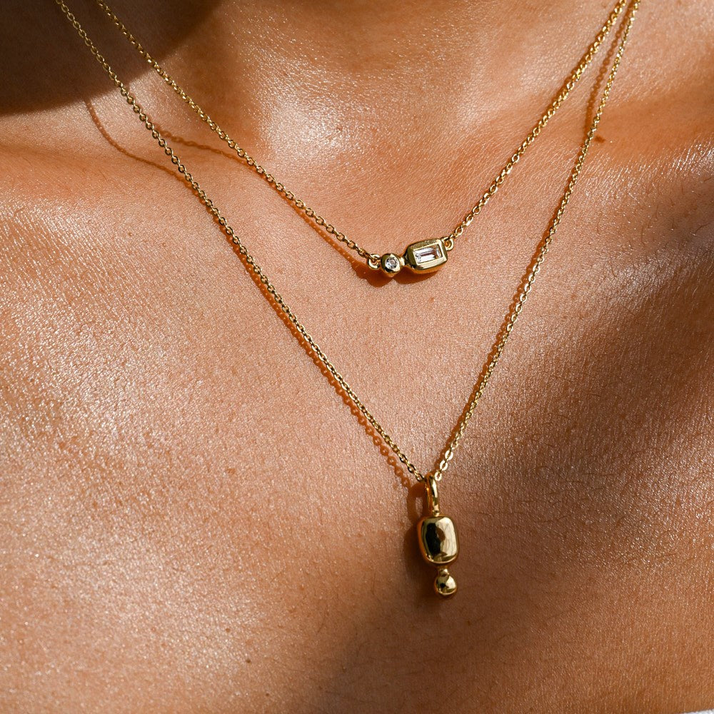 Form Necklace - White Topaz