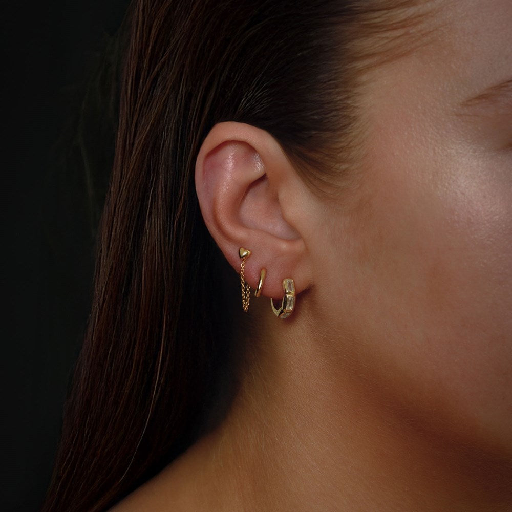 Amore Chain Stud Earrings