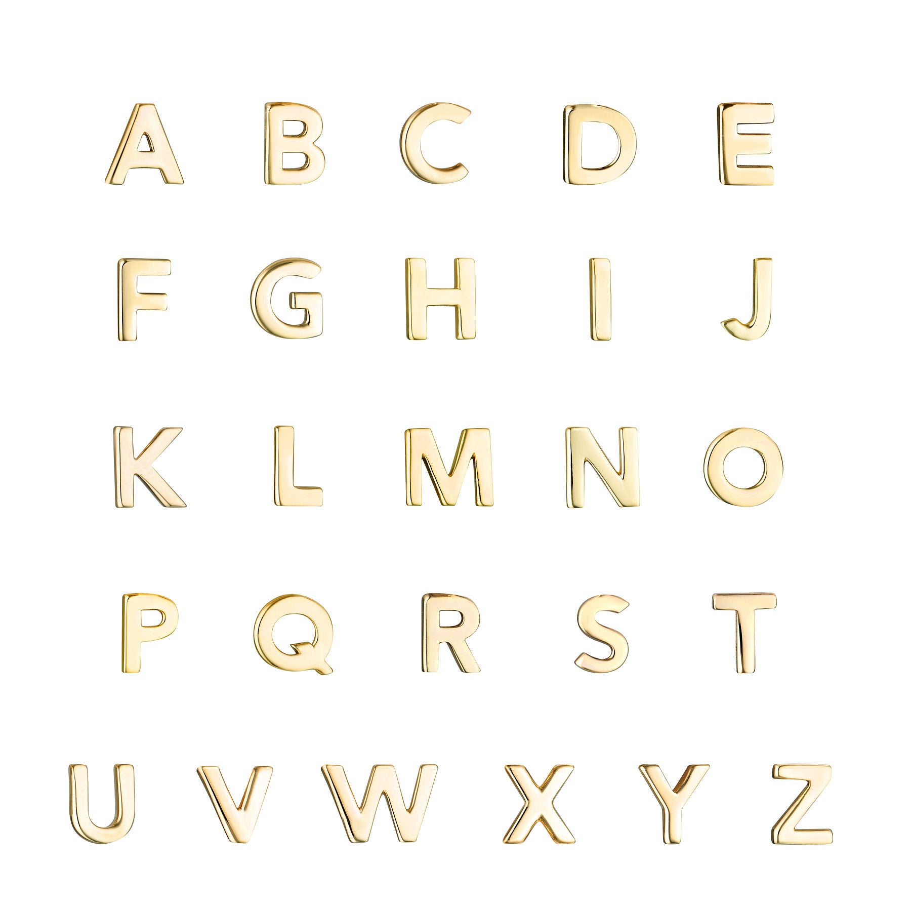 Micro Letter Stud Earring (Single)