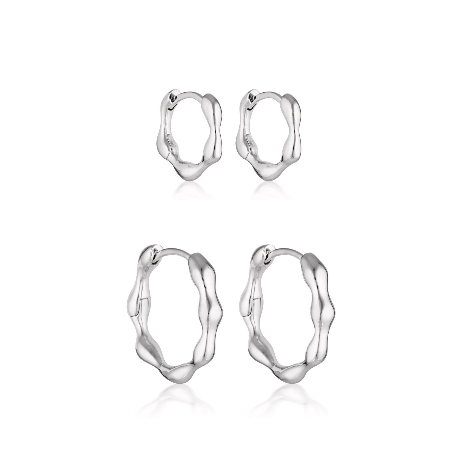 Organica Hoop & Huggie Earrings Bundle