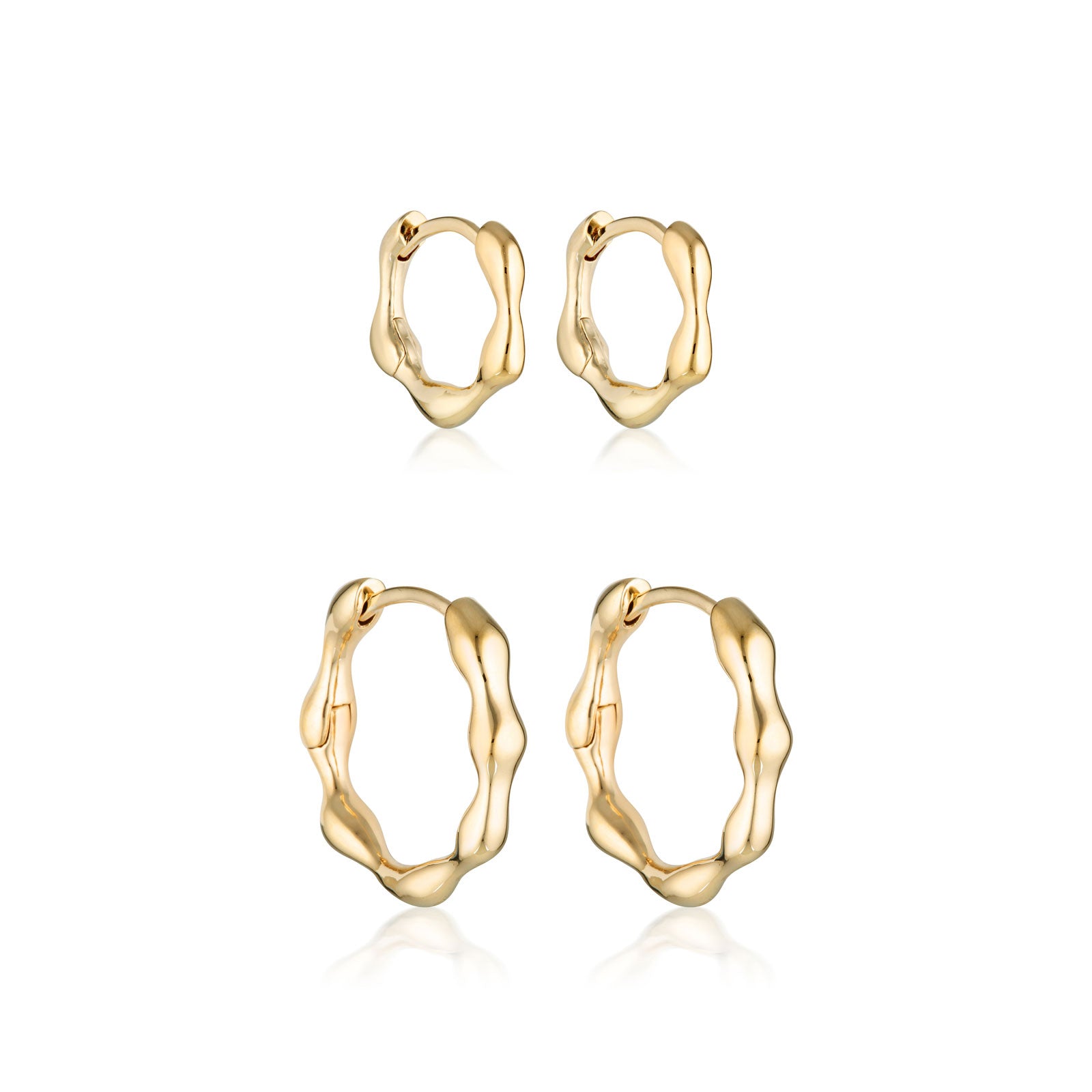 Organica Hoop & Huggie Earrings Bundle