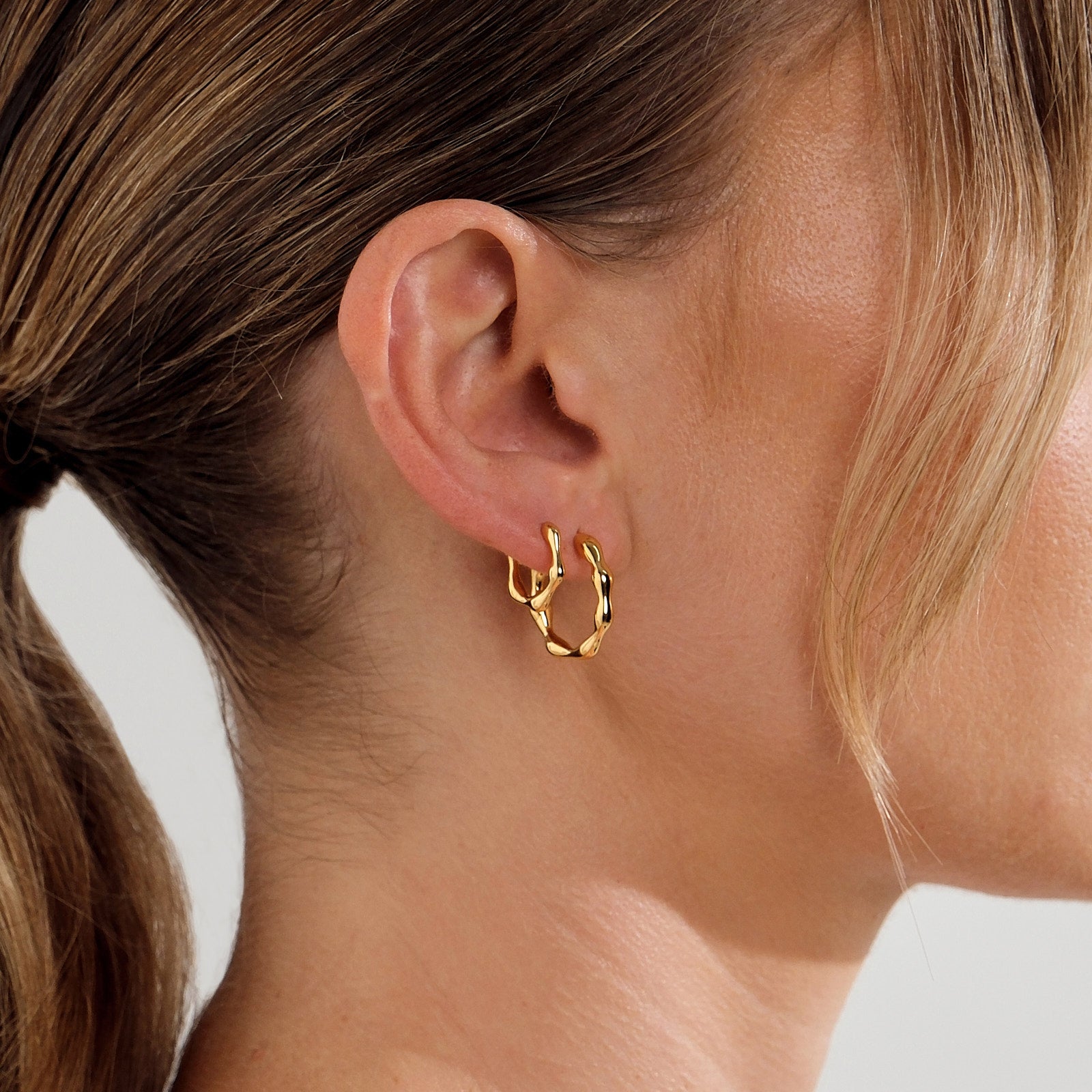 Organica Mini Huggie Earrings