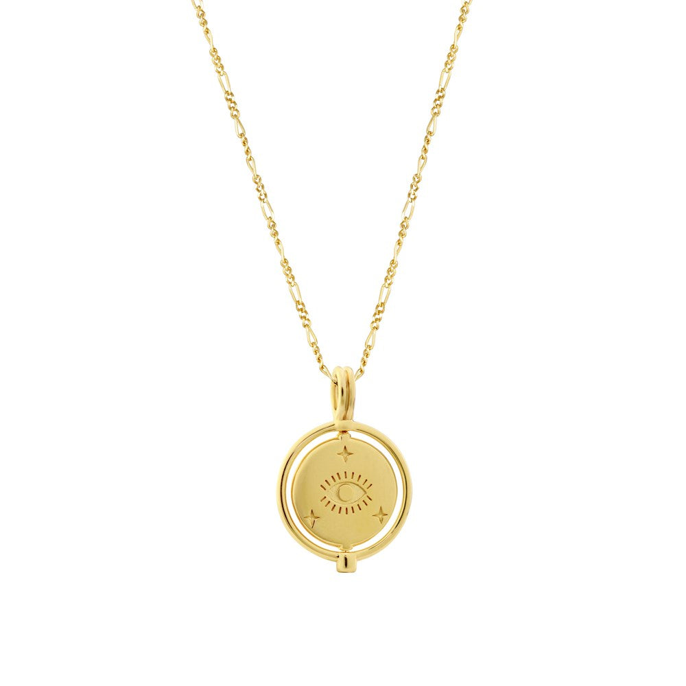 Protection Amulet Necklace - Figaro Chain