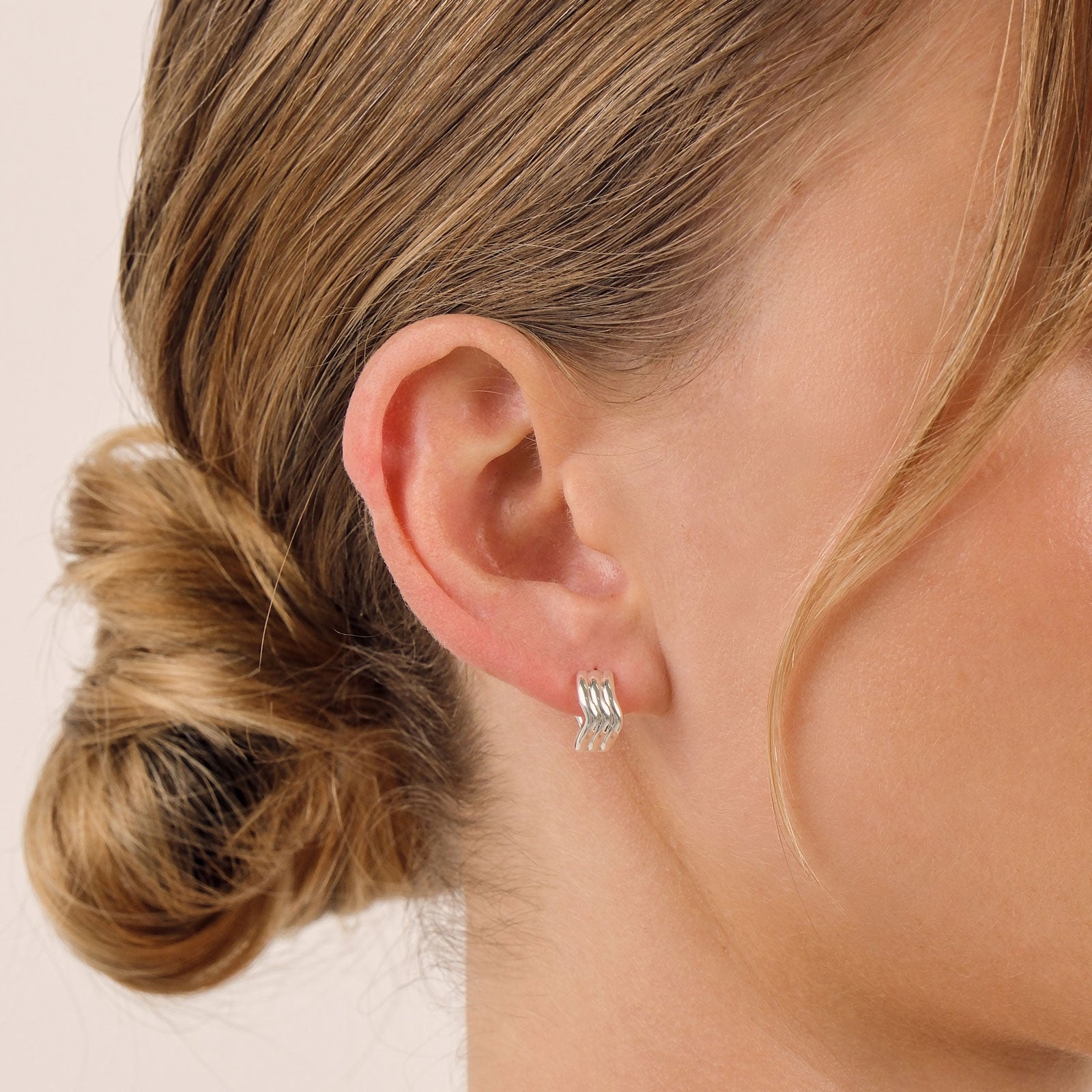 Ripple Huggie Earrings