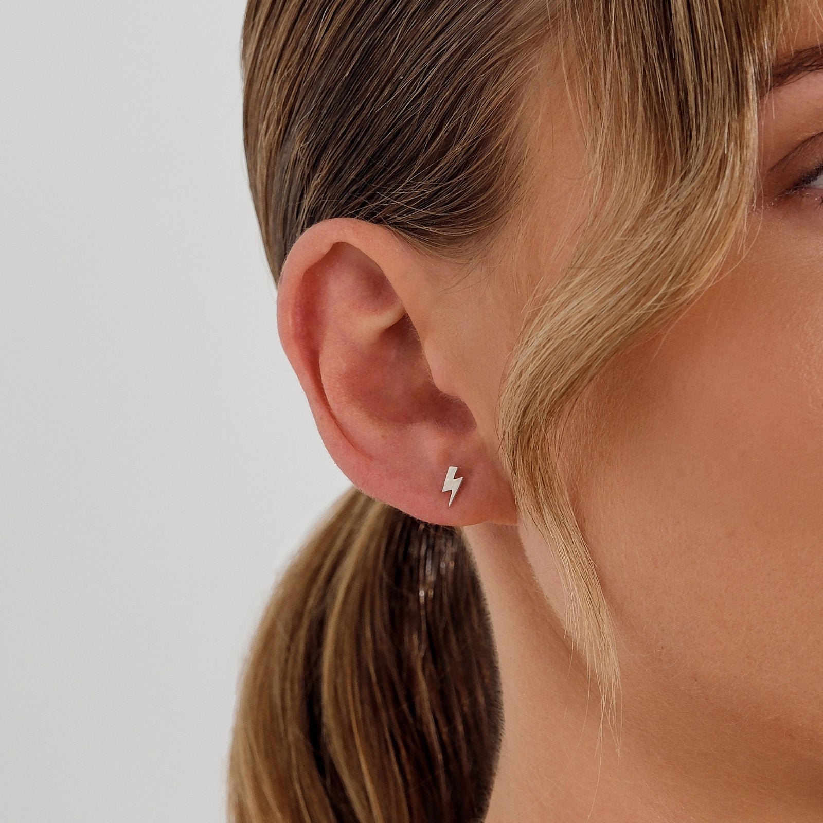 Lightning Bolt Stud Earrings