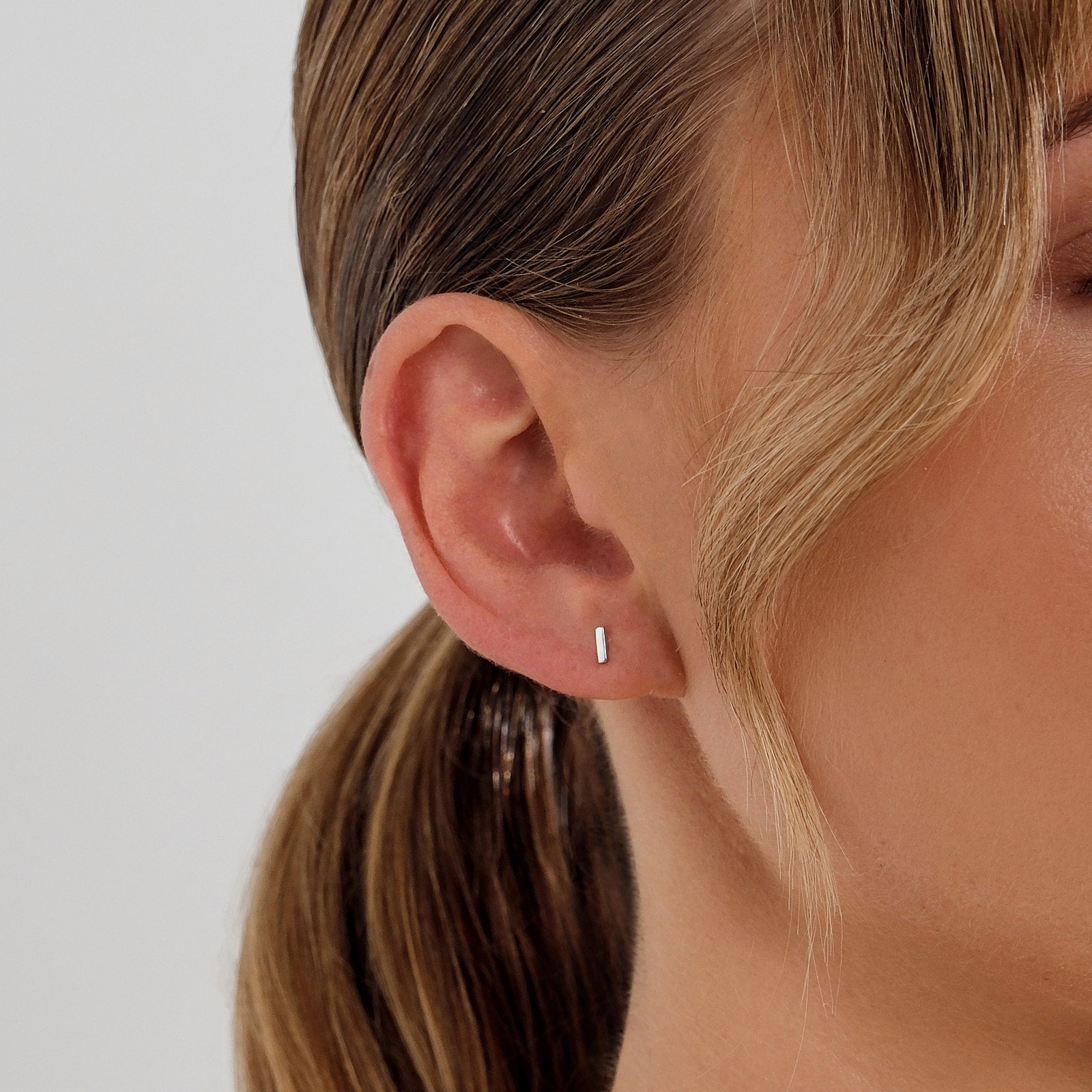 Mini Bar Stud Earrings