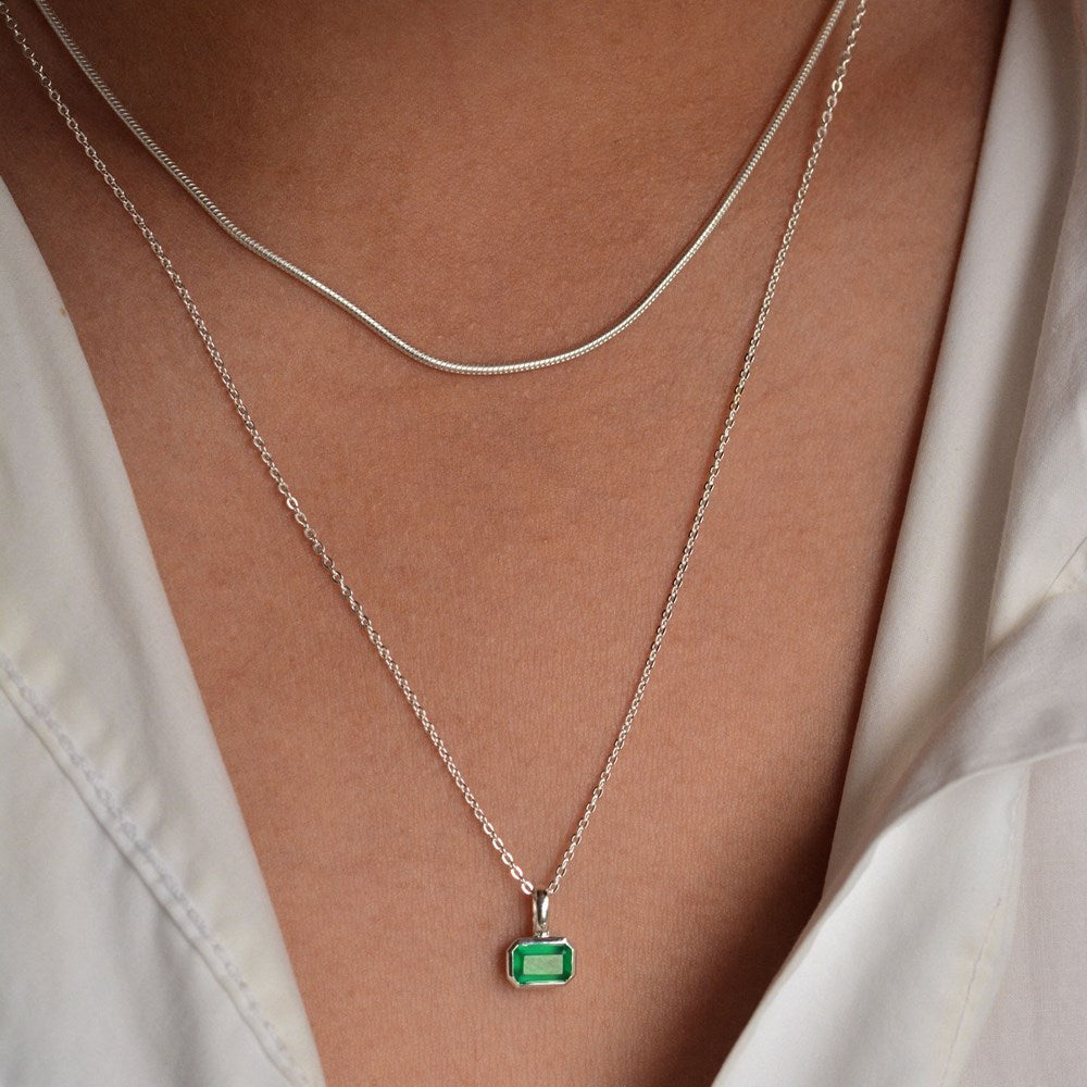 Gemme Necklace - Green Onyx