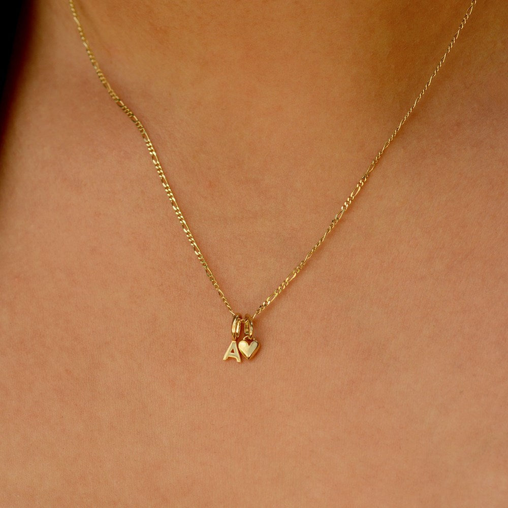 Tiny Love Charm - 9k Gold