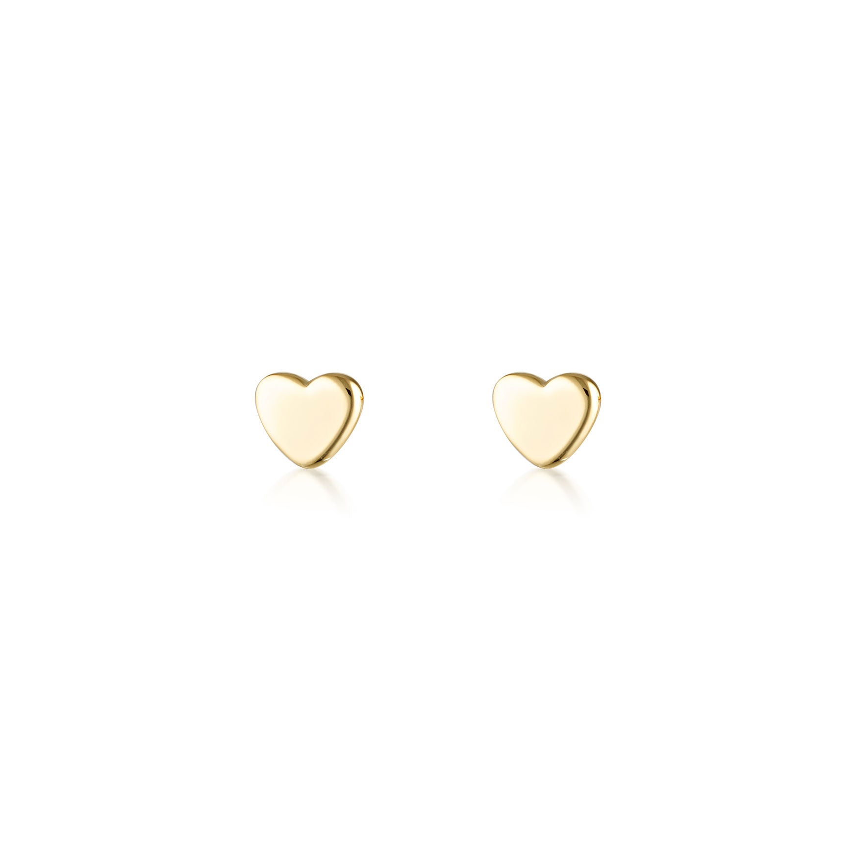 Micro Heart Stud Earrings - 9k