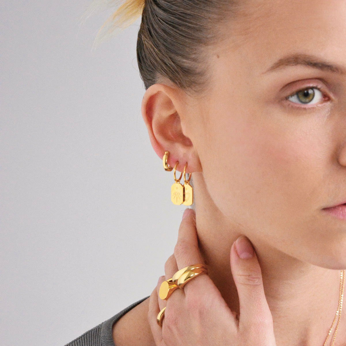 Protection Amulet Charm Earrings