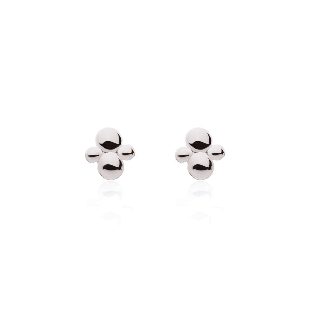 Cluster Stud Earrings - 9k