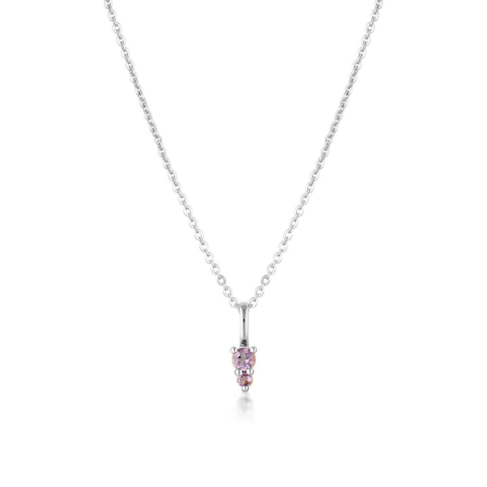 Birthstone Binary Gemstone Necklace