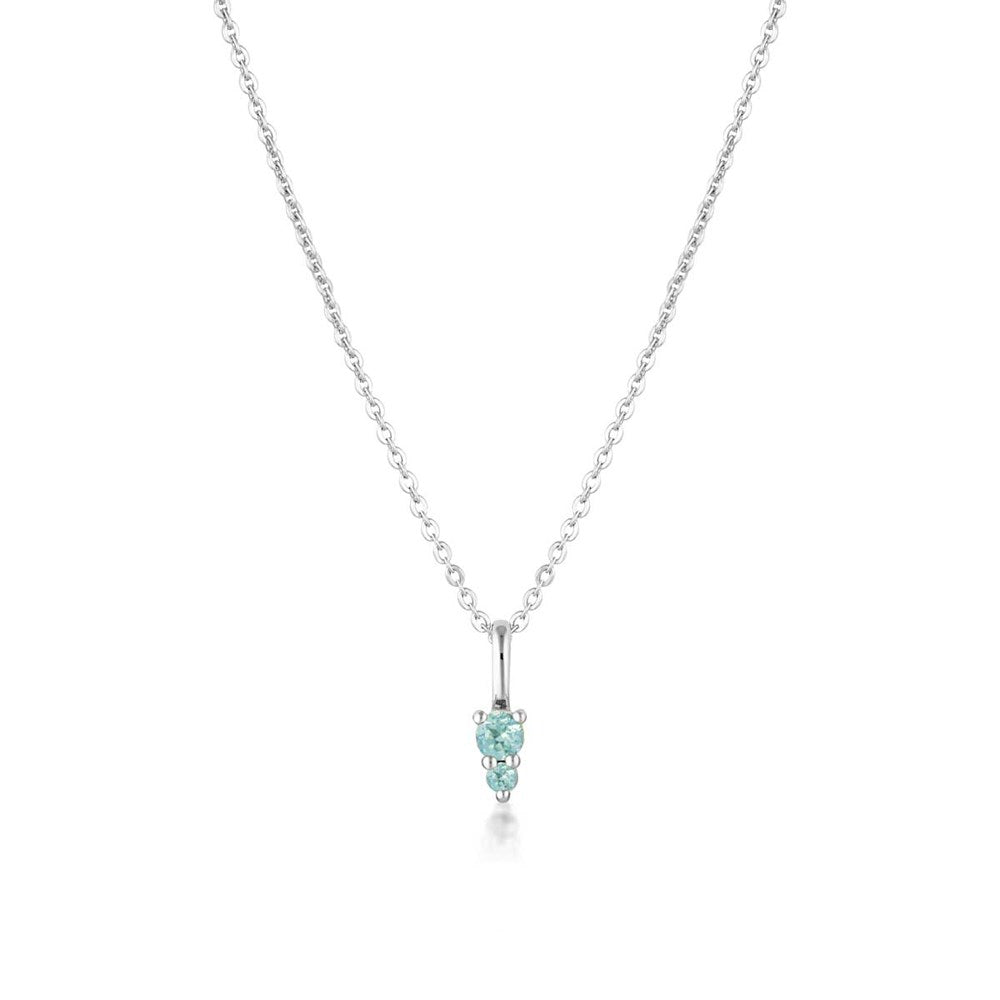 Birthstone Binary Gemstone Necklace