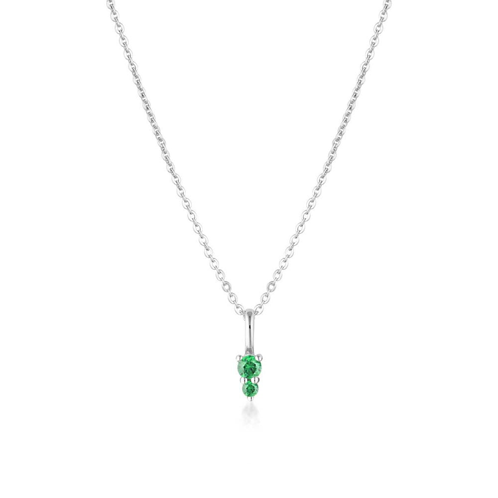 Birthstone Binary Gemstone Necklace