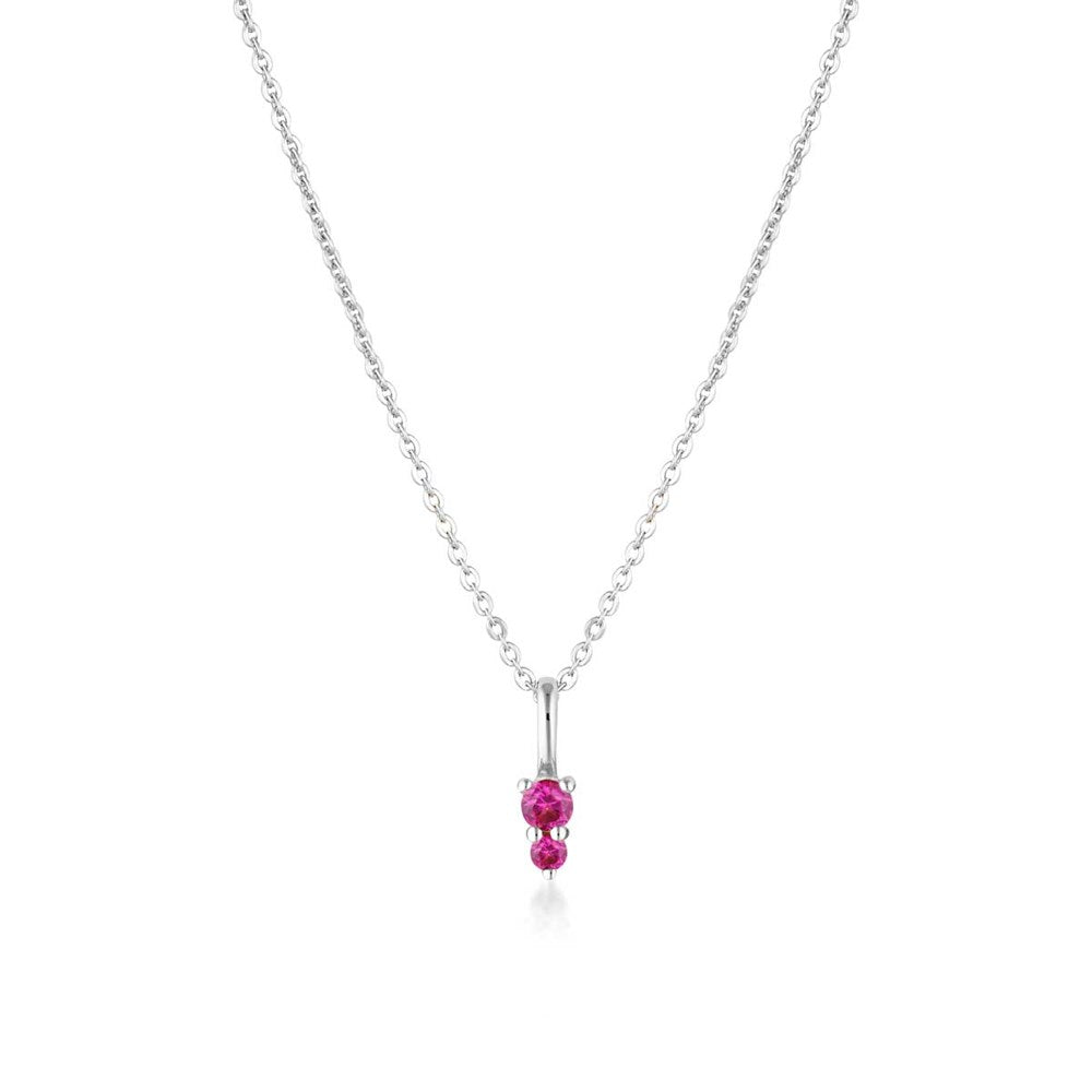 Birthstone Binary Gemstone Necklace