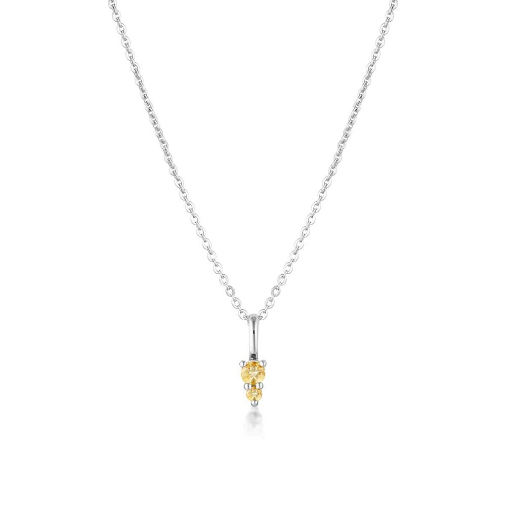 Birthstone Binary Gemstone Necklace