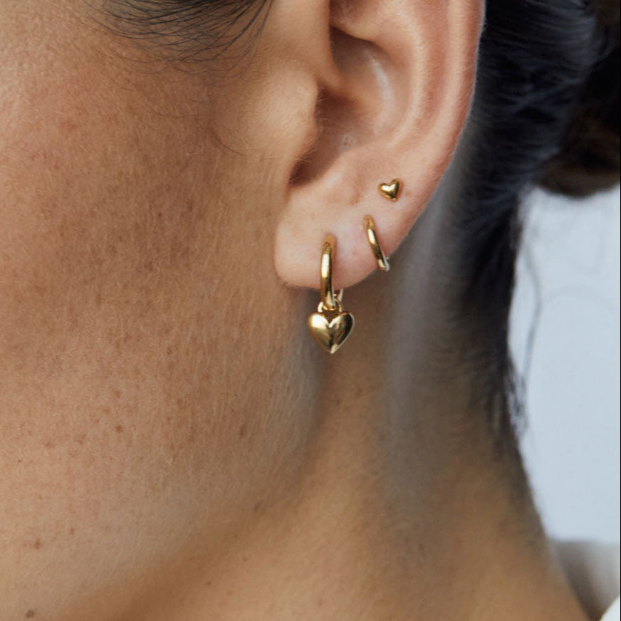 Amore Stud Earrings Gold Campaign