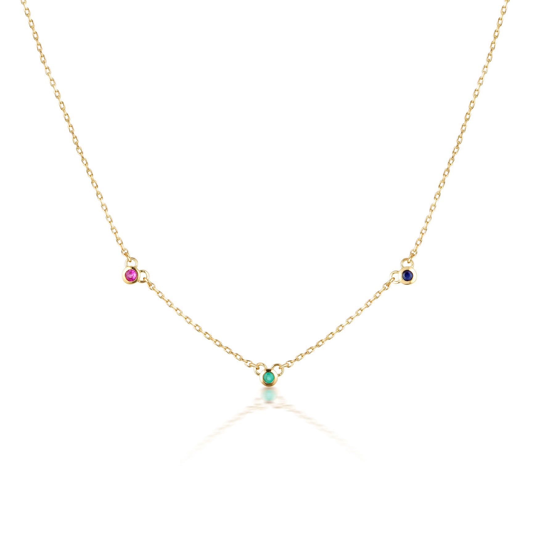 Trilogy Satellite Necklace - Multicolour
